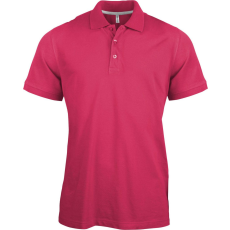KARIBAN Férfi rövid ujjú galléros piké póló, Kariban KA241, Fuchsia-XL