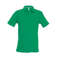 KARIBAN Férfi rövid ujjú galléros piké póló, Kariban KA241, Kelly Green-3XL férfi póló