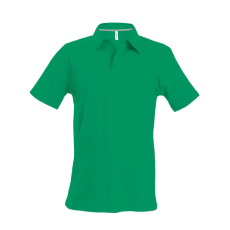 KARIBAN Férfi rövid ujjú galléros piké póló, Kariban KA241, Kelly Green-XL