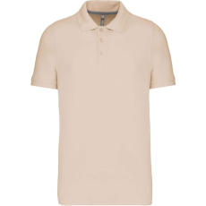 KARIBAN Férfi rövid ujjú galléros piké póló, Kariban KA241, Light Sand-S