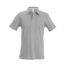 KARIBAN Férfi rövid ujjú galléros piké póló, Kariban KA241, Oxford Grey-3XL