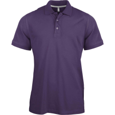 KARIBAN Férfi rövid ujjú galléros piké póló, Kariban KA241, Purple-4XL férfi póló