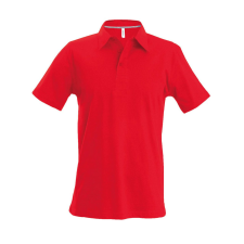KARIBAN Férfi rövid ujjú galléros piké póló, Kariban KA241, Red-4XL férfi póló