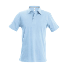 KARIBAN Férfi rövid ujjú galléros piké póló, Kariban KA241, Sky Blue-3XL