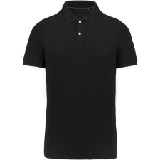 KARIBAN Férfi rövid ujjú galléros piké póló, SUPIMA pamutból, Kariban KA2000, Black-XL férfi póló