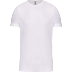 KARIBAN férfi rövid ujjú környakas sztreccs póló KA3012, White-L