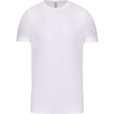 KARIBAN férfi rövid ujjú környakas sztreccs póló KA3012, White-XL