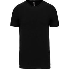 KARIBAN Férfi rövid ujjú környakas sztreccs póló, Kariban KA3012, Black-M