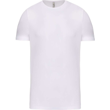 KARIBAN Férfi rövid ujjú környakas sztreccs póló, Kariban KA3012, White-3XL férfi póló