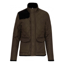 KARIBAN férfi steppelt kabát KA6126, Mossy Green/Black-S férfi kabát, dzseki