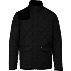 KARIBAN Férfi steppelt kabát, Kariban KA6126, Black/Black-2XL