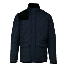 KARIBAN Férfi steppelt kabát, Kariban KA6126, Navy/Black-S