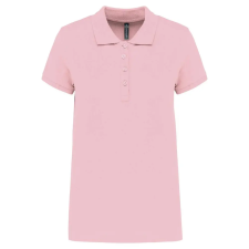 KARIBAN galléros Női piké póló, rövid ujjú KA255, Pale Pink-M női póló