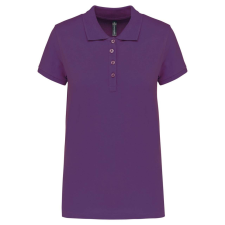KARIBAN galléros Női piké póló, rövid ujjú KA255, Purple-2XL női póló