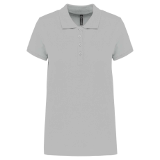 KARIBAN galléros Női piké póló, rövid ujjú KA255, Snow Grey-S