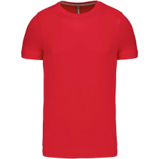 KARIBAN jersey rövid ujjú férfi póló KA356, Red-2XL