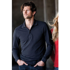 KARIBAN (KA243) hosszú ujjú férfi galléros póló, oldalvarrott, 100% Pamut