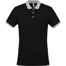 KARIBAN KA258 MEN'S TWO-TONE PIQUÉ POLO SHIRT 3XL