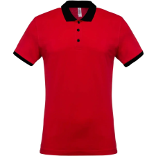 KARIBAN KA258 MEN'S TWO-TONE PIQUÉ POLO SHIRT S munkaruha