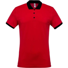 KARIBAN KA258 MEN&#039;S TWO-TONE PIQUÉ POLO SHIRT XL munkaruha