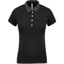 KARIBAN KA261 LADIES' TWO-TONE JERSEY POLO SHIRT XS munkaruha