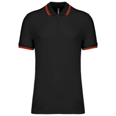 KARIBAN KA272 MEN'S SHORT-SLEEVED POLOSHIRT WITH CONTRASTING PIPING 2XL