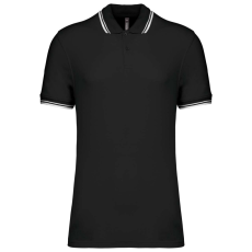KARIBAN KA272 MEN'S SHORT-SLEEVED POLOSHIRT WITH CONTRASTING PIPING L
