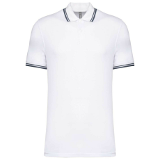 KARIBAN KA272 MEN&- 039;S 2 STRIPED SHORT SLEEVED POLOSHIRT 3XL