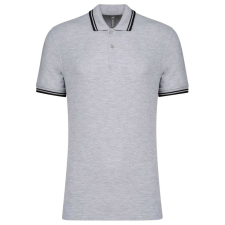 KARIBAN KA272 MEN&- 039;S 2 STRIPED SHORT SLEEVED POLOSHIRT L férfi póló