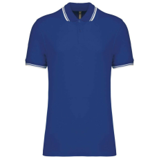 KARIBAN KA272 MEN&- 039;S 2 STRIPED SHORT SLEEVED POLOSHIRT M