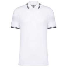 KARIBAN KA272 MEN&- 039;S 2 STRIPED SHORT SLEEVED POLOSHIRT M