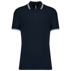 KARIBAN KA272 MEN&- 039;S 2 STRIPED SHORT SLEEVED POLOSHIRT S