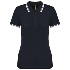 KARIBAN KA273 LADIE'S SHORT-SLEEVED POLOSHIRT WITH CONTRASTING PIPING XS