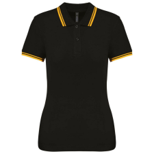 KARIBAN KA273 LADIE&- 039;S 2 STRIPED SHORT SLEEVED POLOSHIRT XL női póló
