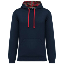 KARIBAN KA4013 UNISEX CONTRAST PATTERNED HOODED SWEATSHIRT 2XL férfi pulóver, kardigán