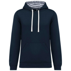 KARIBAN KA4013 UNISEX CONTRAST PATTERNED HOODED SWEATSHIRT S