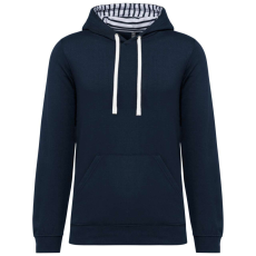 KARIBAN KA4013 UNISEX CONTRAST PATTERNED HOODED SWEATSHIRT XS