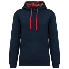 KARIBAN KA4013 UNISEX CONTRAST PATTERNED HOODED SWEATSHIRT XS férfi pulóver, kardigán