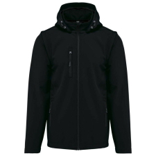 KARIBAN KA422 UNISEX 3-LAYER SOFTSHELL HOODED JACKET WITH REMOVABLE SLEEVES 5XL férfi kabát, dzseki