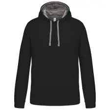 KARIBAN KA446 MEN'S CONTRAST HOODED SWEATSHIRT 2XL munkaruha