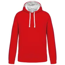 KARIBAN KA446 MEN'S CONTRAST HOODED SWEATSHIRT L munkaruha