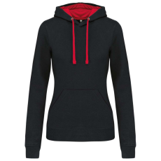 KARIBAN KA465 LADIES’ CONTRAST HOODED SWEATSHIRT XS