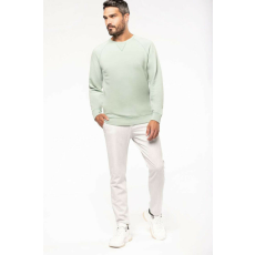 KARIBAN KA480 MEN&- 039;S ORGANIC COTTON CREW NECK RAGLAN SLEEVE SWEATSHIRT S
