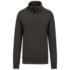 KARIBAN KA487 ZIPPED NECK SWEATSHIRT 4XL férfi pulóver, kardigán