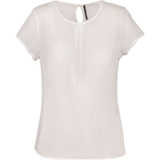 KARIBAN KA5002 LADIES' SHORT-SLEEVED CREPE BLOUSE 40
