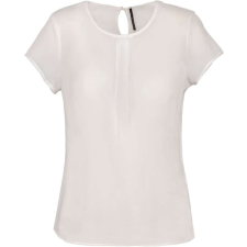 KARIBAN KA5002 LADIES&- 039; SHORT-SLEEVED CREPE BLOUSE 46 blúz