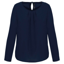 KARIBAN KA5003 LADIES&- 039; LONG-SLEEVED CREPE BLOUSE 38 blúz