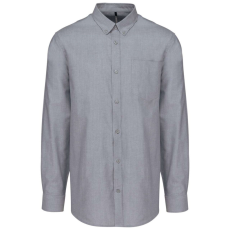 KARIBAN KA533 MEN&- 039;S LONG-SLEEVED OXFORD SHIRT S