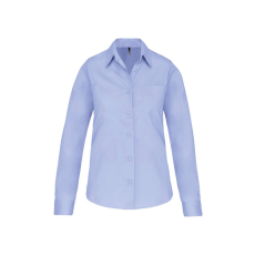 KARIBAN KA542 LADIES' LONG-SLEEVED COTTON POPLIN SHIRT XS