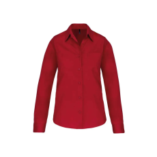 KARIBAN KA542 LADIES' LONG-SLEEVED COTTON POPLIN SHIRT XS